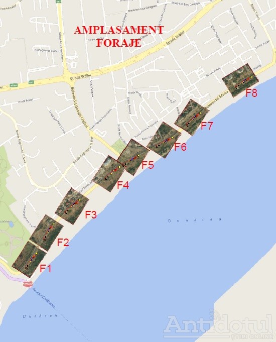Hartă foraje Faleză
