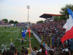 Tribuna de sub tribuna oficială, la meciul de ieri cu Timișoara