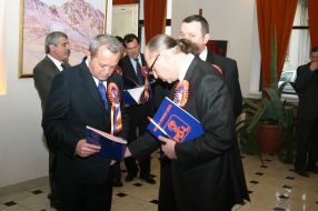 Andrei Lișinschi și George Neamu (dreapta), în 2008, pe vremea cînd încă sperau că vor deschide Realitatea TV Galați-Brăila