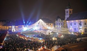 Cam așa arată iluminatul festiv de sărbători în Sibiu (foto: oradesibiu)