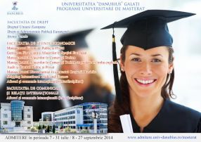 Programele de masterat oferite de Universitatea ,,Danubius” din Galati