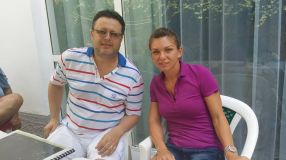 Simona Halep s-a pozat cu mult mai celebrul Marius Necula