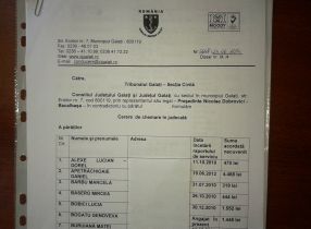 Cei 81 de angajați ai CJ Galați au primit deja copie după cererea de chemare în judecată semnată de Bacalbașa