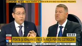 Iohannis l-a dominat net pe Ponta, în a doua rundă de dezbateri electorale