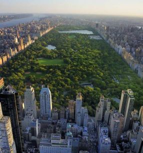 Central Park din New York City, văzut de sus