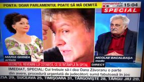 Dr. bufon Nicolae Bacalbașa cred că ar accepta să intre în direct și la Taraf TV ca să explice el cum stă, de fapt, treaba
