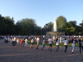 O horă nasoală cu pretenții de flash mob, în Grădina Publică