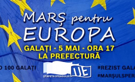 Marş de Ziua Europei, la Galaţi. Participanţii vor transporta un drapel uriaş al Uniunii Europene