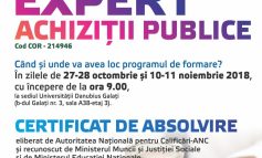 UNIVERSITATEA DANUBIUS GALAȚI organizează  programul de formare – SPECIALIZARE  pentru ocupația  EXPERT ACHIZIȚII PUBLICE