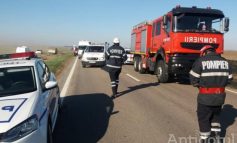 Ciocniri în lanț pe un drum național din județul Brăila. Mai multe mașini s-au lovit din cauza fumului provenit de la un incendiu de vegetaţie