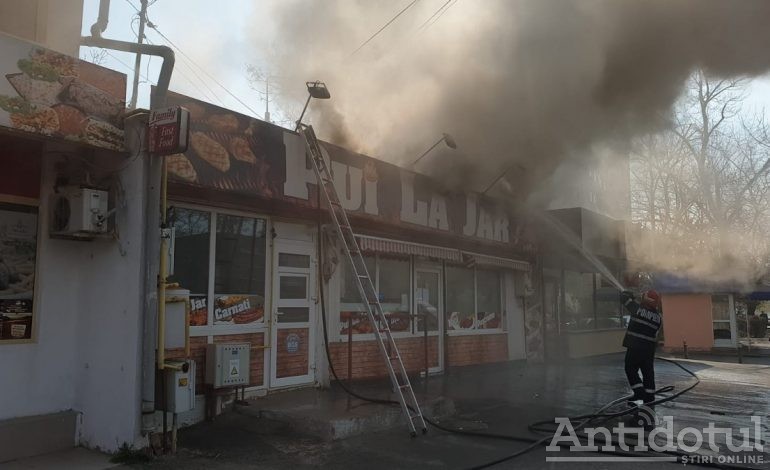 VIDEO/Incendiu la Pui la Jar. Fumul gros a acoperit zona cuprinsă între Tribunal și Parcul Viva