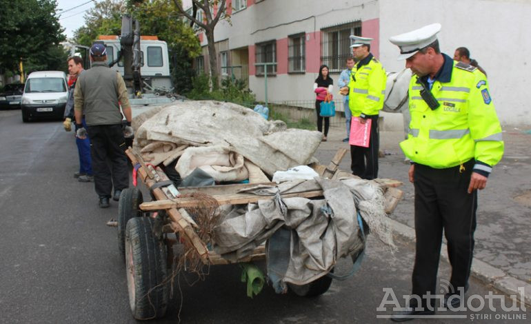 Mașinile și căruțele care aruncă gunoi vor fi confiscate