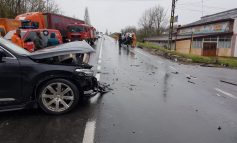 Accident în lanț în județul Galați. Opt persoane au fost rănite