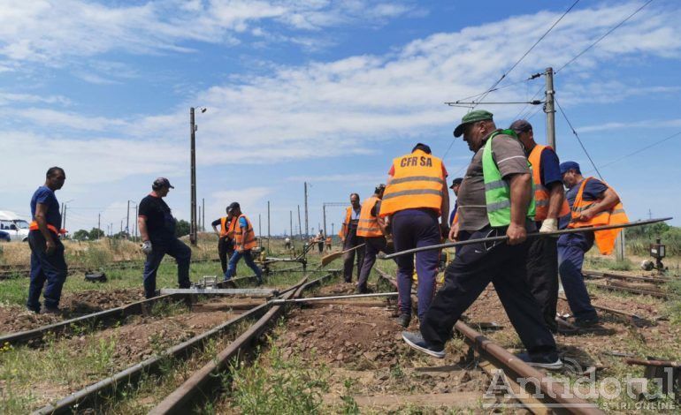Calea ferată dintre Ucraina și Galați, modernizată cu muncitori din alte județe