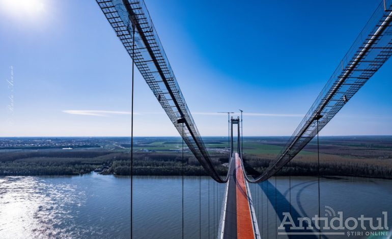 A început etapa a II-a asfaltării podului peste Dunăre