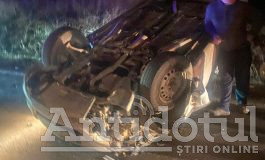 Accident cu opt victime pe DN25, lângă Braniștea: o mașină s-a răsturnat