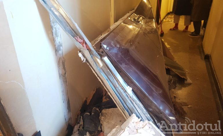 VIDEO Explozie într-un bloc din orașul Galați. O persoană a ajuns la spital, șase apartamente distruse