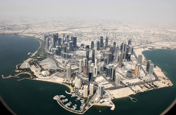 Cam așa arată centrul orașului Doha, capitala Qatarului