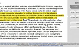 Wikipedia cere bani de la cititori pentru a putea funcționa în continuare